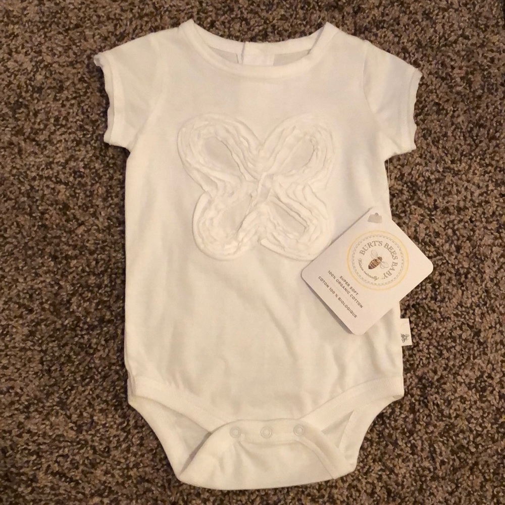 Burts bees butterfly onesie